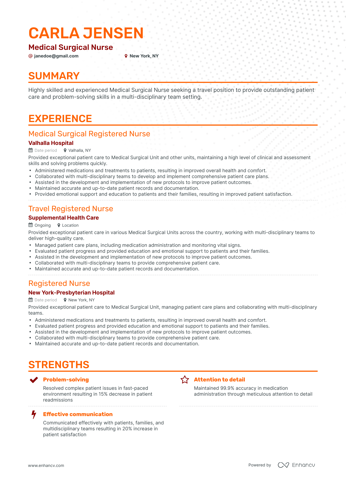 5 Medical Surgical Nurse Resume Examples And Guide For 2023 0553